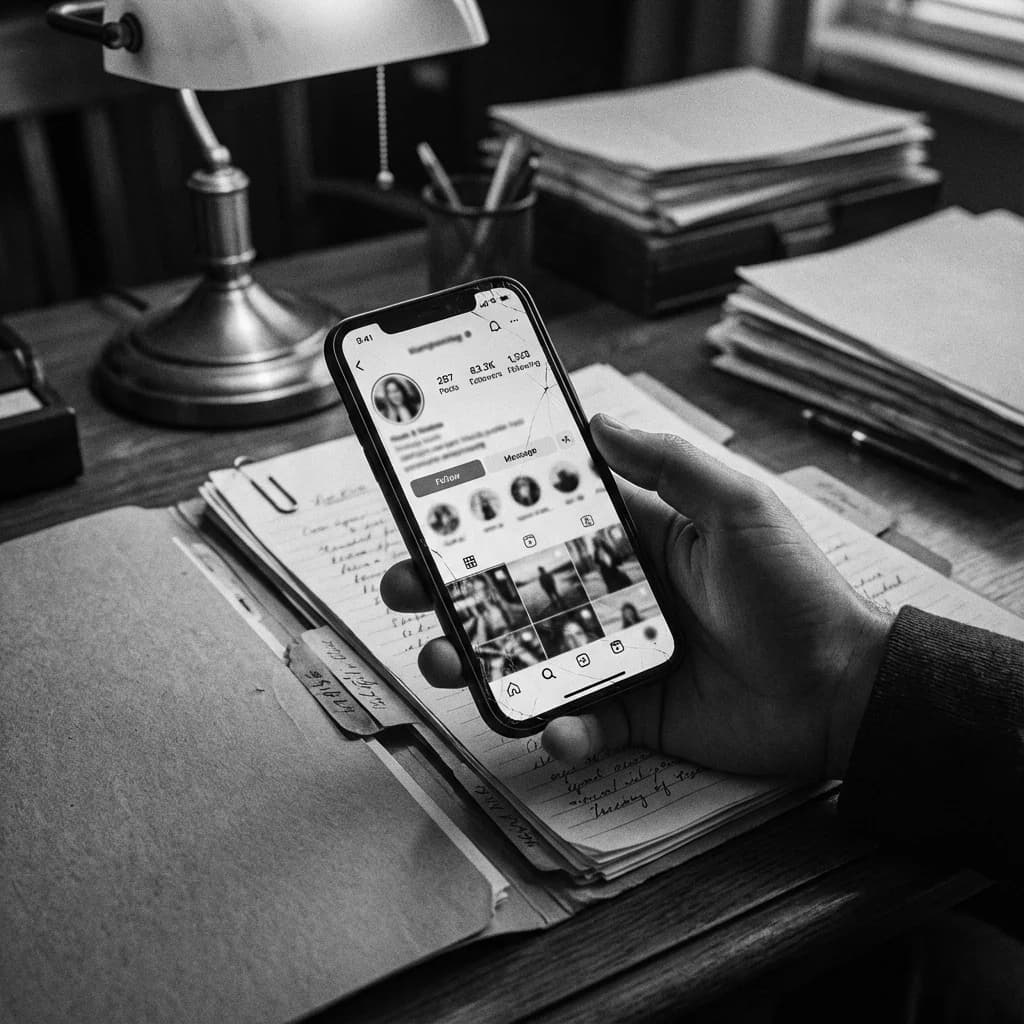 Preuves Instagram sur smartphone